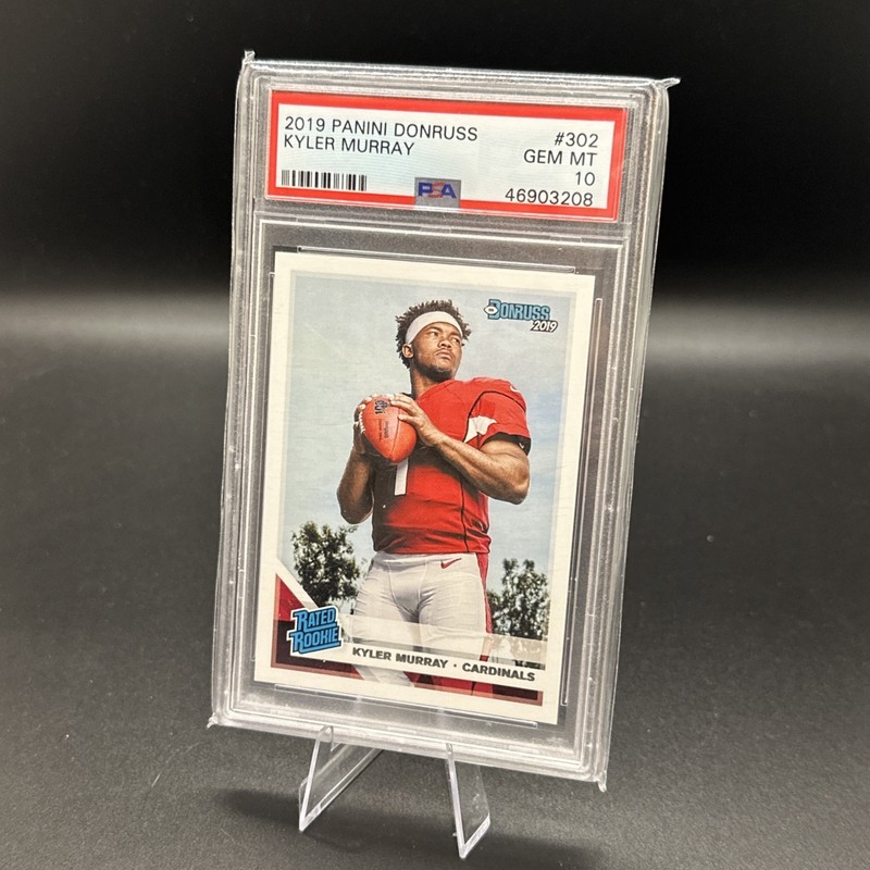 Kyler Murray RC 2019 Panini Donruss Kyler Murray Rated Rookie RC PSA 10 Vikings view 2