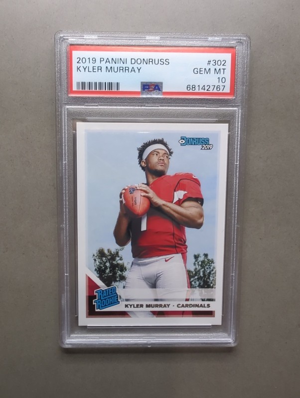Kyler Murray RC 2019 Panini Donruss Kyler Murray Rated Rookie RC PSA 10 Vikings