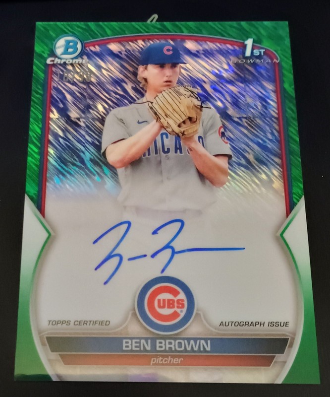 2023 Bowman Chrome Prospect 1st Bowman Auto Green Shimmer /99 #CPA-BBN