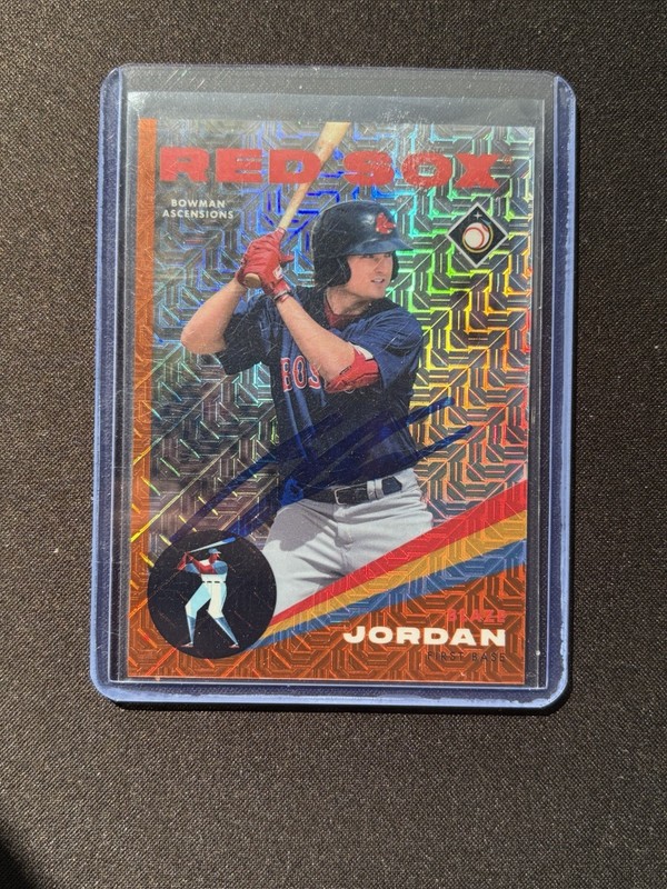 Blaze Jordan 2022 Bowman Chrome Ascensions Orange Mojo Refractor /25 IP Auto