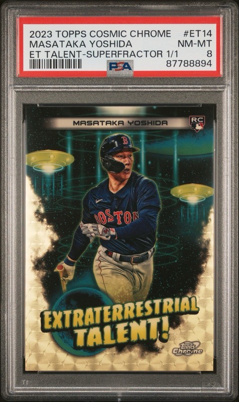 2023 Topps Cosmic Chrome Masataka Yoshida SUPERFRACTOR 1/1 PSA 8 Red Sox