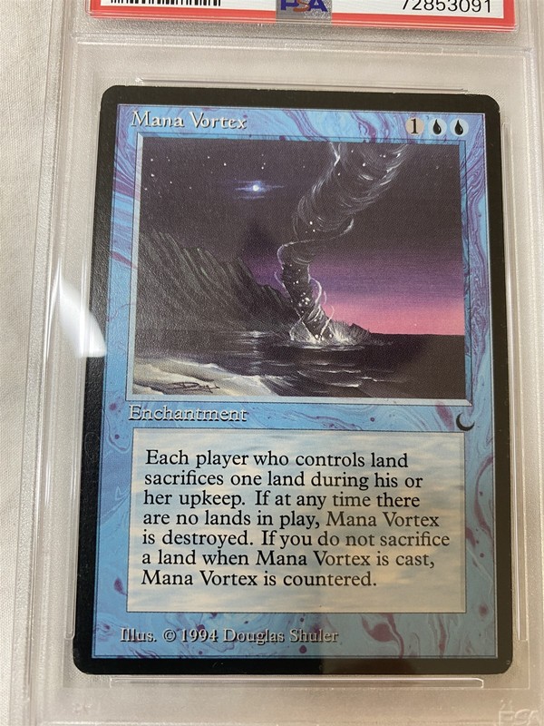 1994 Magic The Gathering The Dark Mana Vortex PSA NM-MT 8 POP 5 view 2