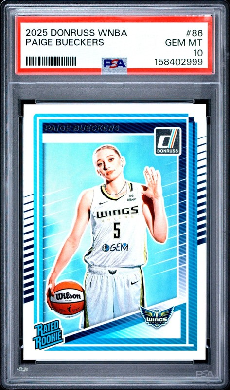 PAIGE BUECKERS 2025 Panini Donruss WNBA Rated Rookie RC #86 PSA 10
