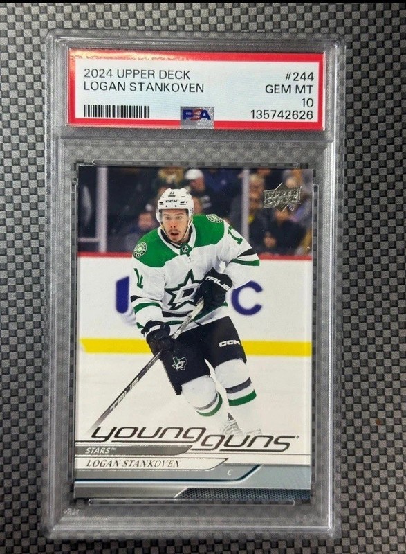 2024-25 Upper Deck Series 1 - Young Guns Logan Stankoven #244 (RC) PSA 10
