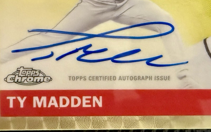 TY MADDEN RC 1/1 SUPERFRACTOR ON CARD AUTO TIGERS 2025 TOPPS CHROME PLATINUM view 2