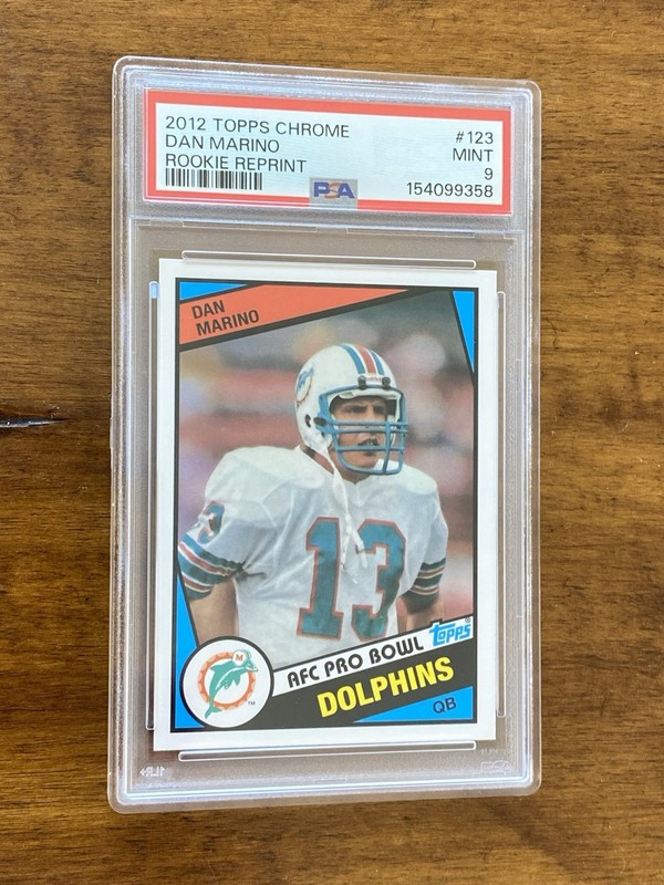 2012 Topps Chrome Dan Marino Rc Reprint Psa 9