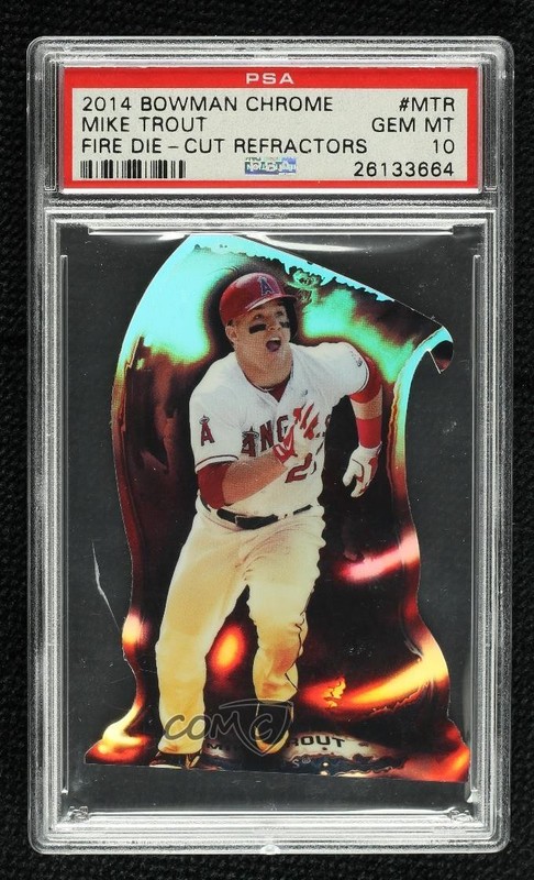 2014 Bowman Chrome Fire Die-Cut Mike Trout #FDC-MTR PSA 10 GEM MT