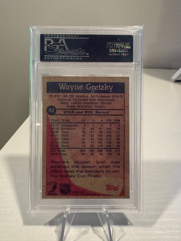1984 Topps - Wayne Gretzky #51 - PSA 9 MINT  view 2