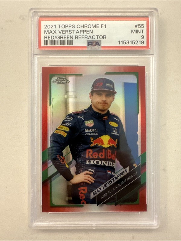 2021 Topps Chrome F1 Max Verstappen Red/Green Refractor