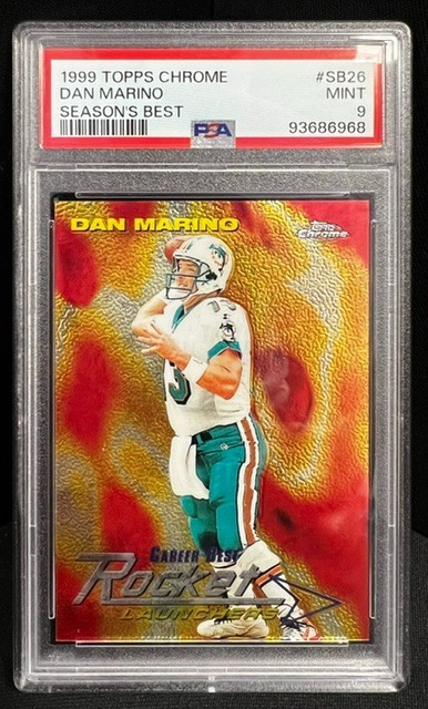 1999 TOPPS CHEOME DAN MARINO SEASON'S BEST ROCKET LAUNCHERS #SB26 PSA9 CLEAN