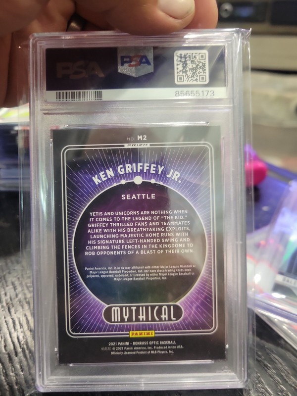Ken Griffey Jr HOLO MYTHIC REFRACTOR CARD SP SEATTLE NON AUTO HOF PSA 10  view 2