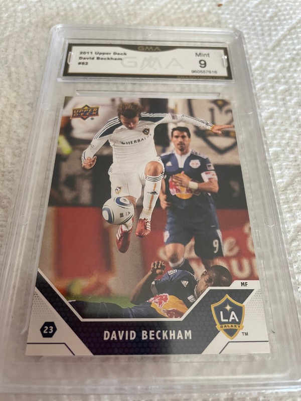 DAVID BECKHAM GALAXY 2011 UPPER DECK  # 82 GRADED 9 L@@@K
