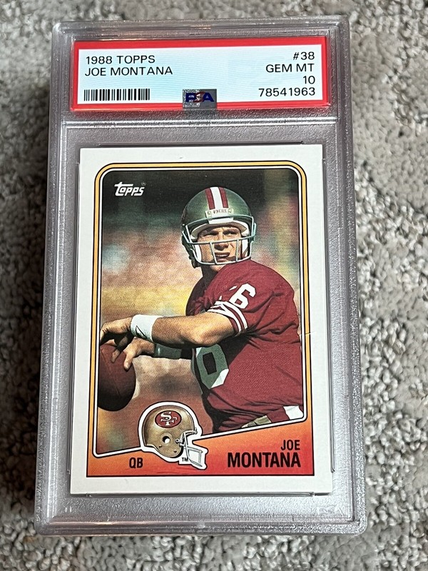 PSA 10 GEM MINT FOOTBALL CARD 1988 TOPPS JOE MONTANA HOF SAN FRANCISCO 49ers