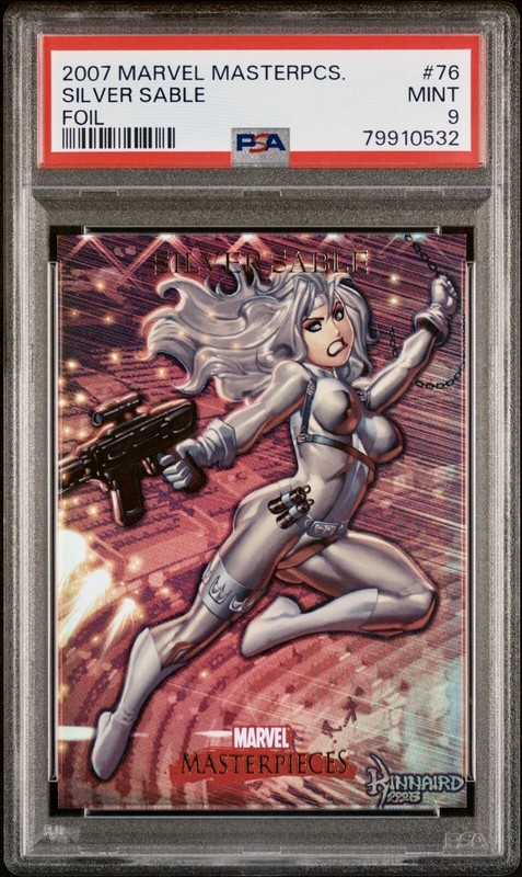 2007 Marvel Masterpieces Foil #76 Silver Sable PSA 9 🔥 RARE 🔥