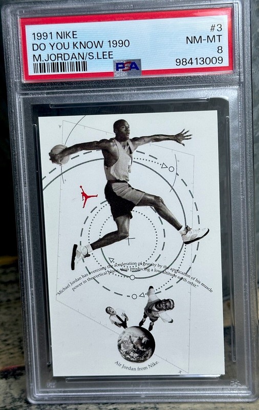 MICHAEL JORDAN PSA GRADED RARE NIKE 90’s PROMO CARD SPIKE LEE HARD TO FIND!🔥