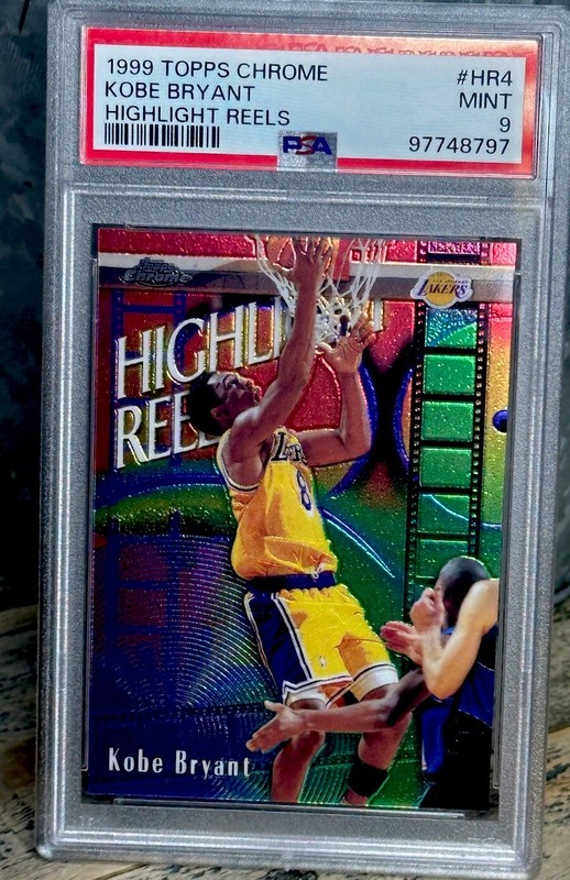 KOBE BRYANT PSA GRADED RARE RAINBOW HOLO FOIL TOPPS CHROME INSERT CARD HOF MVP