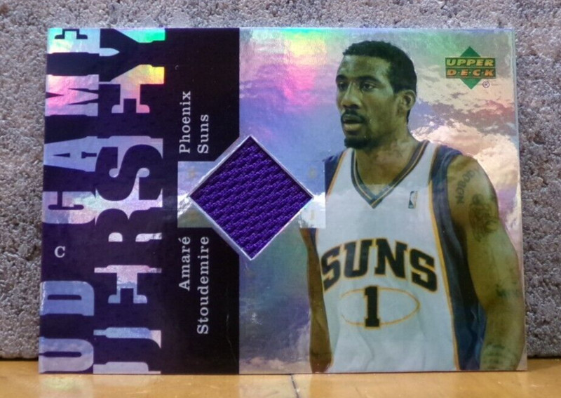 COOL BASKETBALL CARD UD GAME-USED PURPLE JERSEY AMARE STOUDEMIRE PHOENIX SUNS