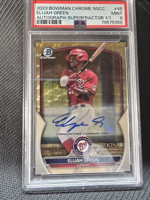 2023 Bowman Chrome NSCC  Elijah Green Auto Superfractor 1/1