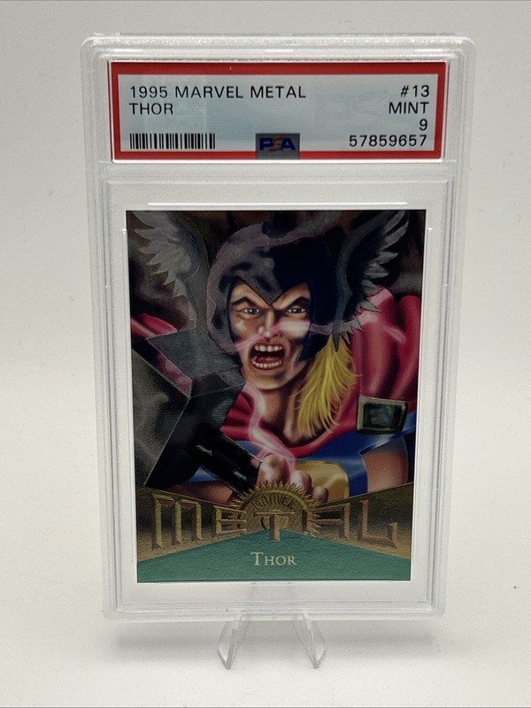 1995 Marvel Metal - #13 Thor Graded Trading Card - PSA 9 MCU