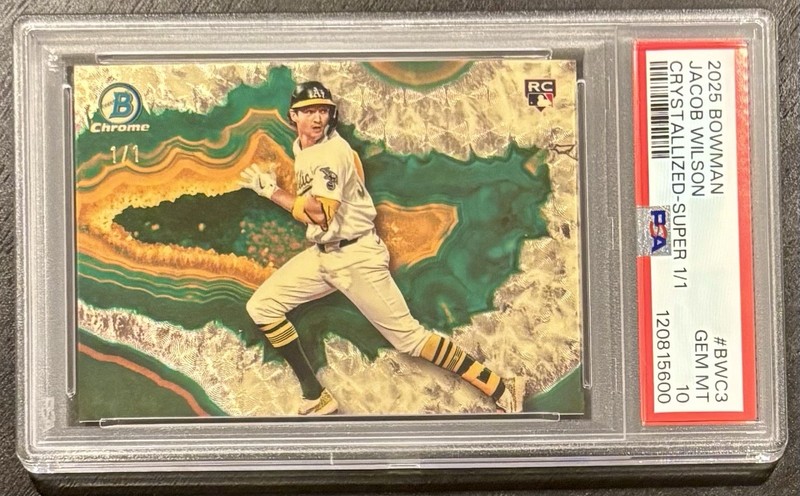 2025 Bowman Baseball Jacob Wilson RC Crystallized Superfractor 1/1 GEM MT PSA 10