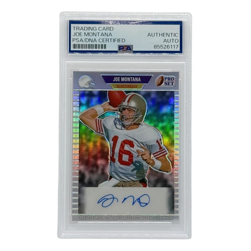 Joe Montana 2024 Autographed Leaf Pro Set Card PSA Authenticated