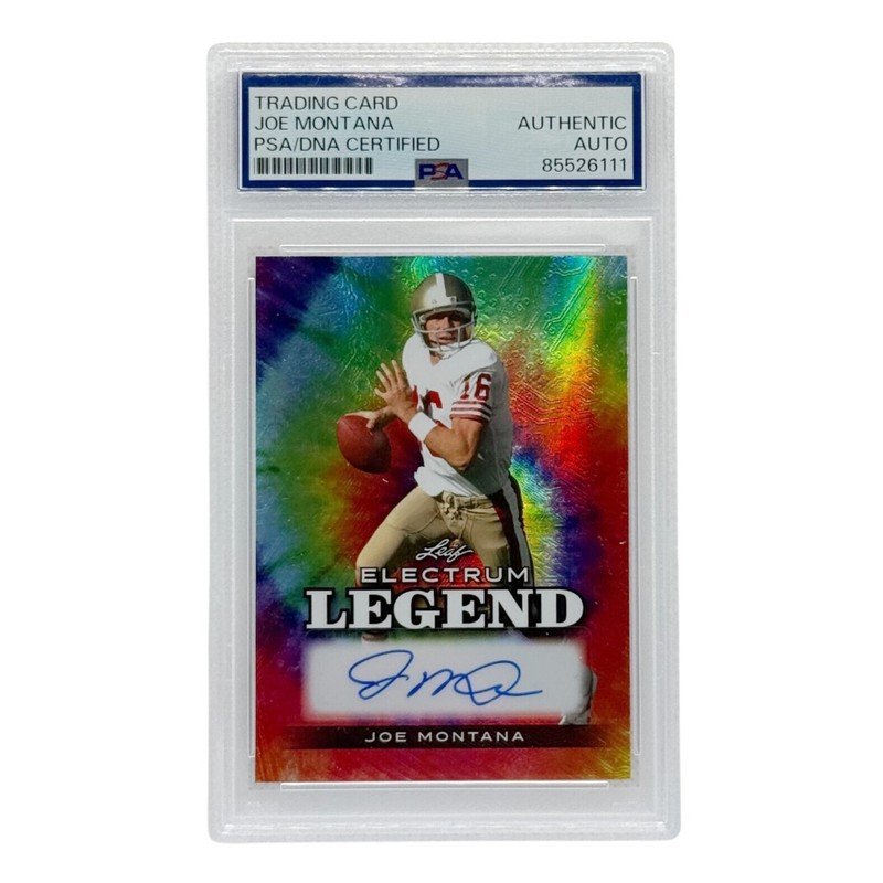 San Francisco 49ers Joe Montana Autographed 2024 Leaf Electrum PSA Authenticated