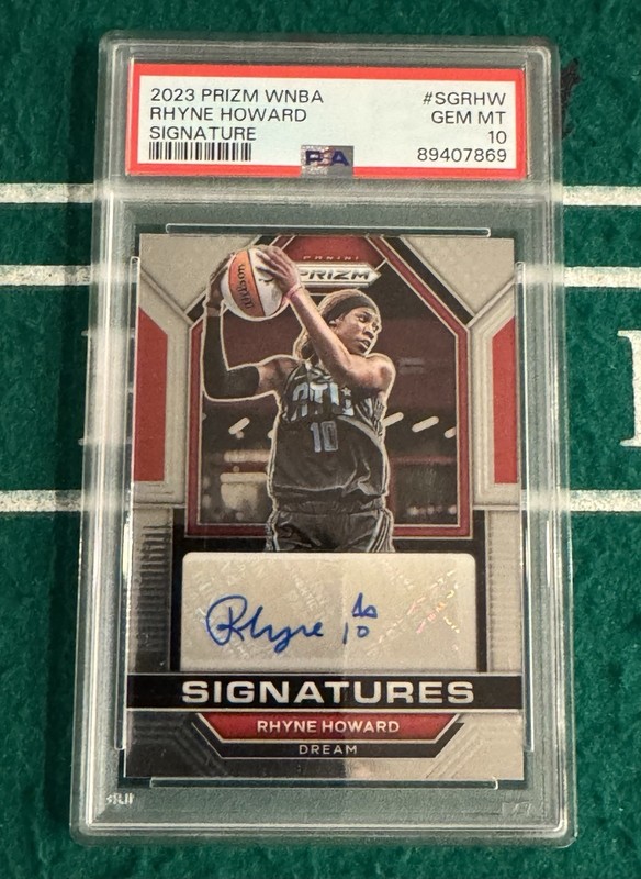2023-24 Prizm WNBA Rhyne Howard Signatures Auto PSA 10 Gem Mint Atlanta Dream