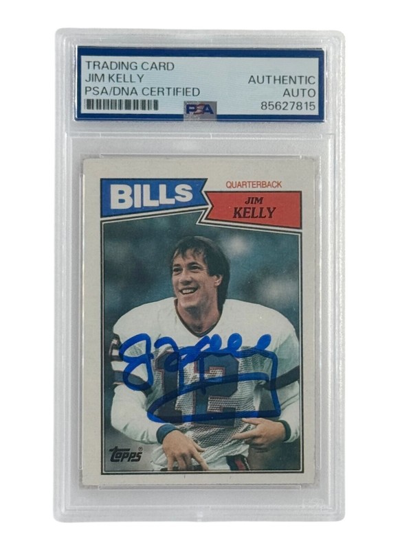 Jim Kelly Autographed 1987 Topps Rookie Card #362 PSA Authenticated