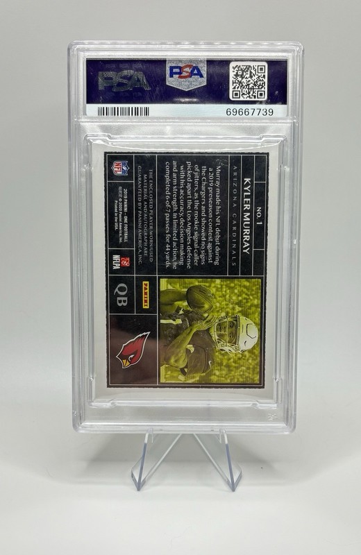 2019 Panini One Kyler Murray Rookie Patch Autograph GAME WORN /125 PSA 9 AUTO 10 view 2