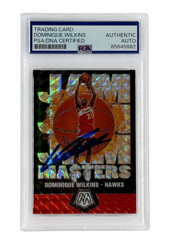 Dominique Wilkins Autographed 2019 Panini Mosaic Jam Masters PSA Authenticated