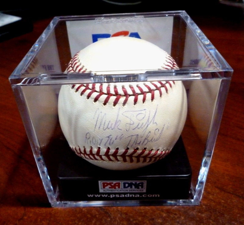 PSA / DNA - MARK FIDRYCH - "ROY 76"- "The Bird" Signed Baseball Autograph Ball