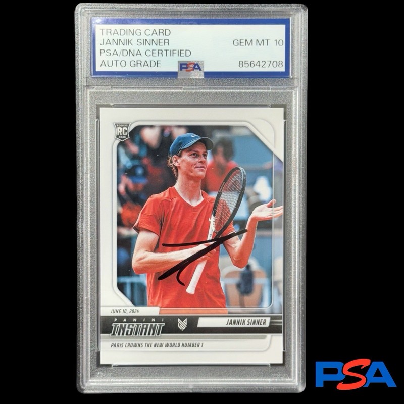 Jannik Sinner 2024 Panini Instant Rookie Auto PSA 10 Autograph RC /6784