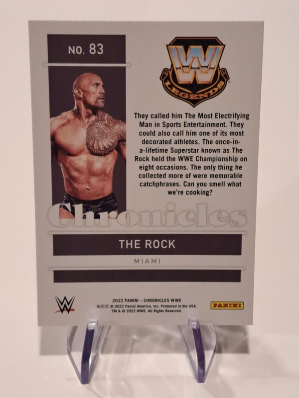 2022 Panini Chronicles WWE The Rock #83 Bronze Dwayne Johnson RAW / SMACKDOWN view 2