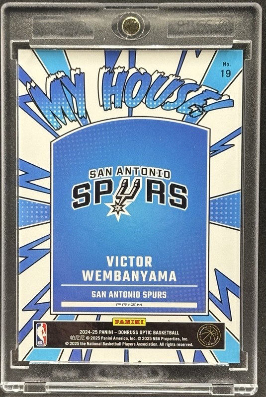 Victor Wembanyama RARE HOLO REFRACTOR INVESTMENT CARD PANINI SSP SPURS MINT view 2