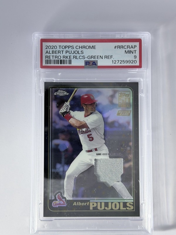 2020 Topps Chrome Retro Rookie Refractor #RRCRAP - Albert Pujols /99 Relic PSA 9