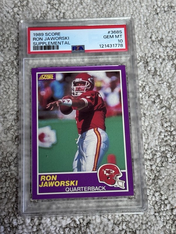 PSA 10 1989 SCORE SUPPLEMENTAL FOOTBALL CARD RON JAWORSKI KANSAS CITY CHIEFS