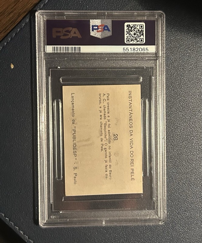 PELE Childhood VERY RARE PSA sticker Card - Gorgeous ! view 2
