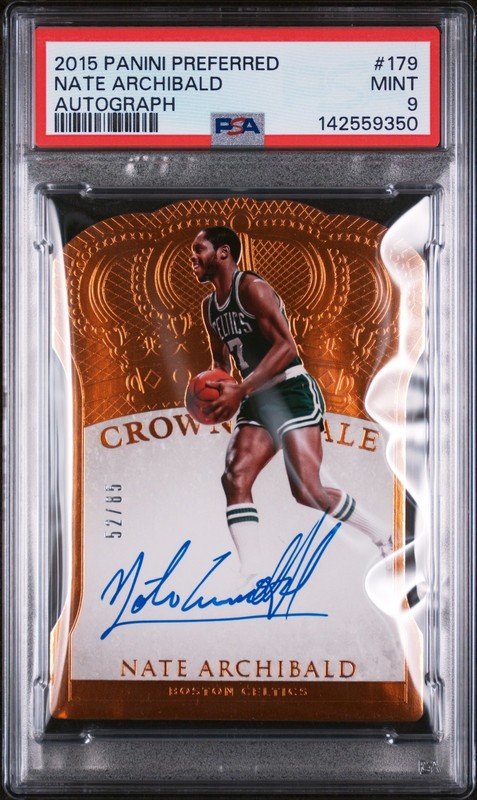 2015 Panini Preferred #179 Nate Archibald Autograph PSA 9