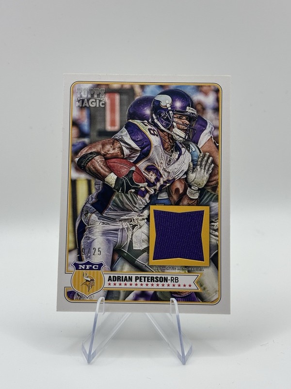 2012 Topps Adrian Peterson /25 Game Used Jersey Card