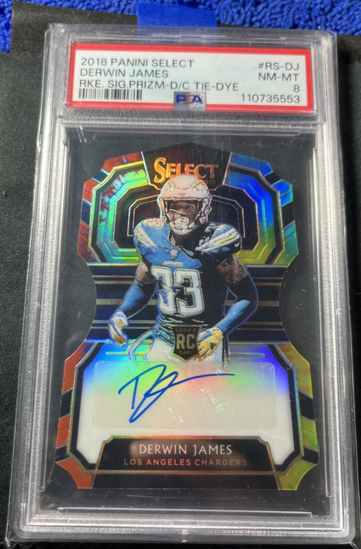 2018 SELECT DERWIN JAMES AUTO /25 PSA POP 1 TIE DYE EBAY 1/1 JERSEY # PRIZM 🔥