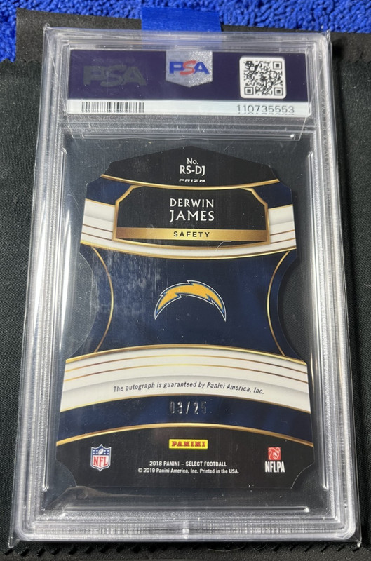 2018 SELECT DERWIN JAMES AUTO /25 PSA POP 1 TIE DYE EBAY 1/1 JERSEY # PRIZM 🔥 view 2
