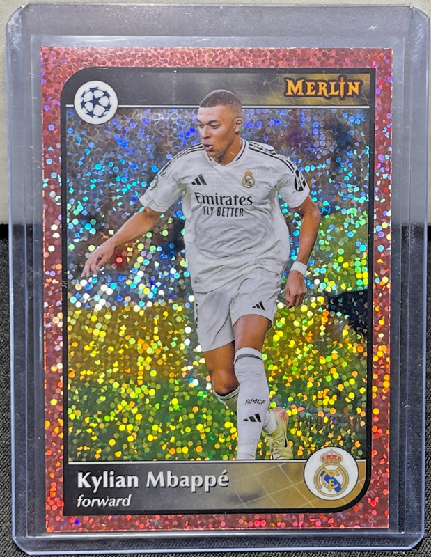 2024-25 Topps Merlin #9 Kylian Mbappe Rose Gold Speckle Refractor /250