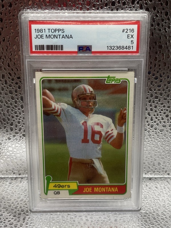 1981 Topps - Joe Montana #216 (RC) PSA 5 EX