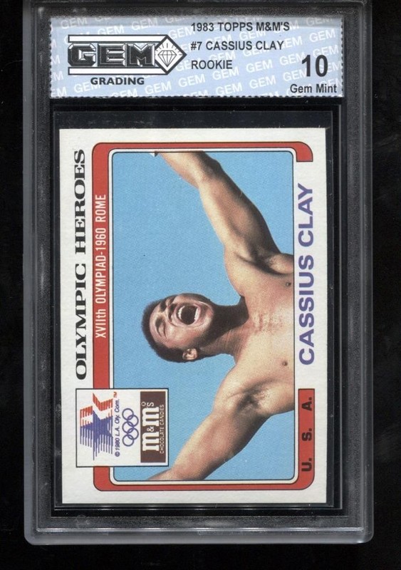 Cassius Clay Muhammad Ali RC 1983 Topps M&M's Olympic Heroes Rookie GEM MINT 10