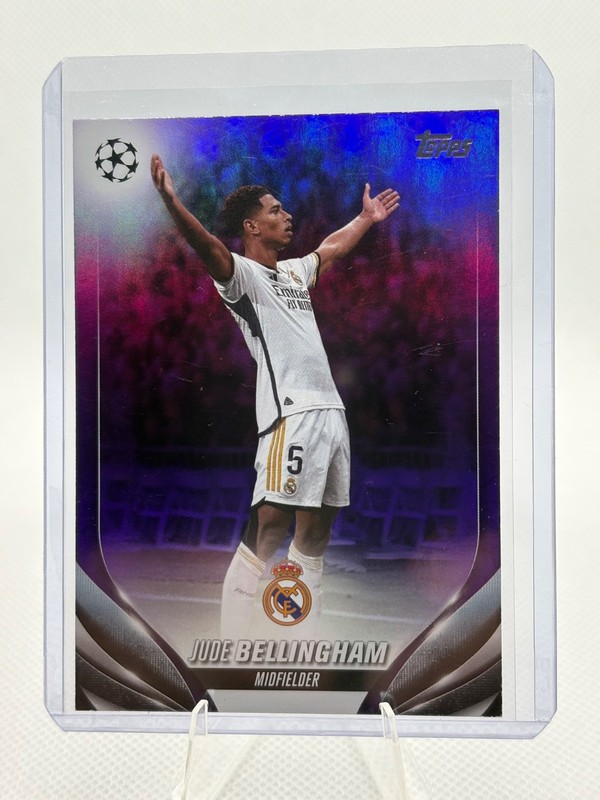 2023-24 TOPPS UEFA CLUB COMPETITIONS JUDE BELLINGHAM PURPLE #112 Ser #030/299