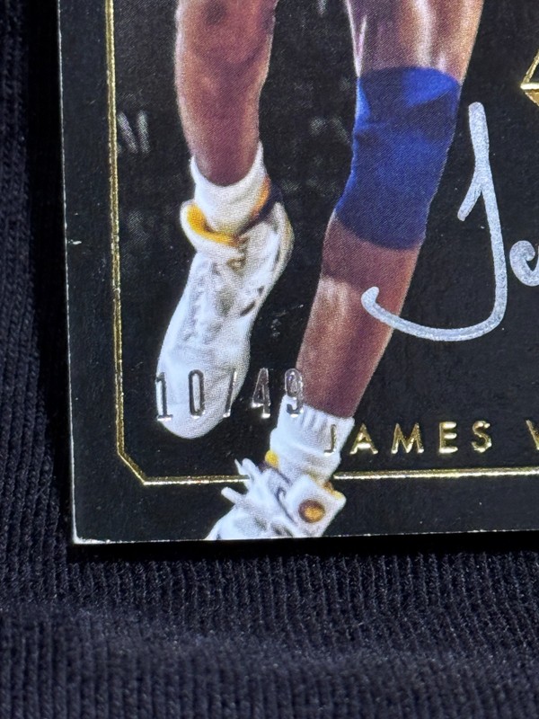 JAMES WORTHY LAKERS 2014 15 NATIONAL TREASURES GOLD LOGOMAN SIGNATURES AUTO #/49 view 2