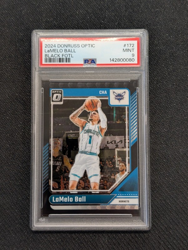 2024 Donruss Optic - Lamelo Ball Black FOTL 3/3 PSA 9 - Charlotte Hornets