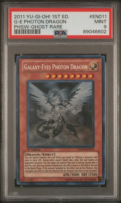 YUGIOH GALAXY EYES PHOTON DRAGON GHOST 1ST ED PHSW-EN011 PSA 9