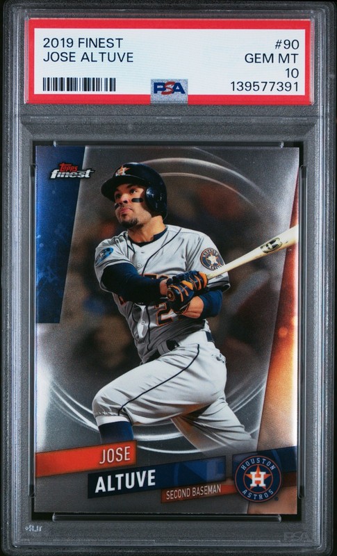 2019 Topps Finest Jose Altuve #90 PSA 10
