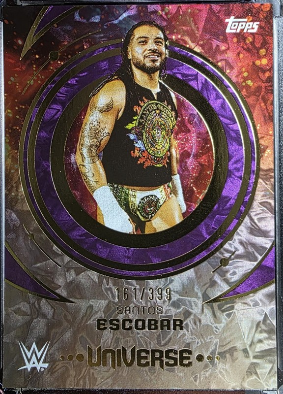 2025 Topps WWE Universe Santos Escobar #73 Purple Glass 161/399
